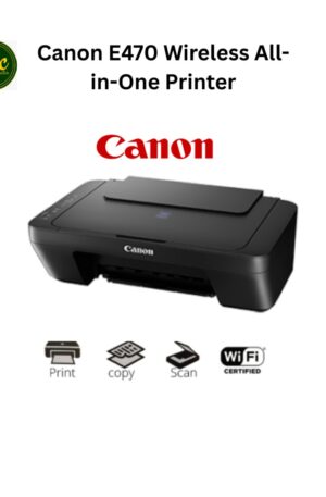 Canon PIXMA E470 Wireless All-in-One Inkjet Printer (Print / Scan / Copy)