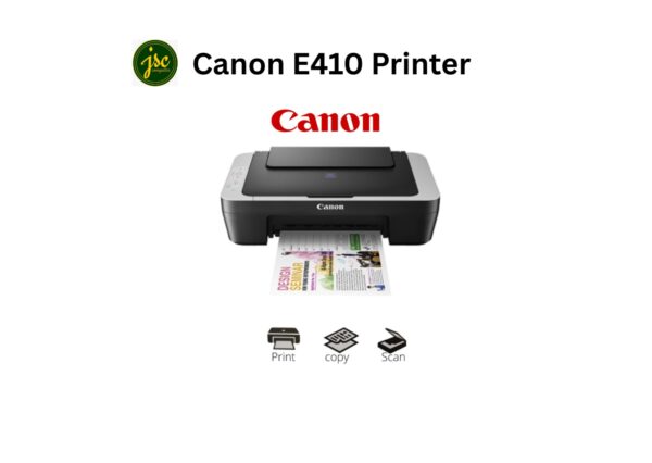 Canon PIXMA E410 – All-in-One Inkjet Printer (Print / Scan / Copy)