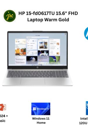 HP 15-fd0617TU 15.6" FHD Laptop Warm Gold ( C5-120U, 8GB, 512GB SSD, Intel, W11, HS+M365 )
