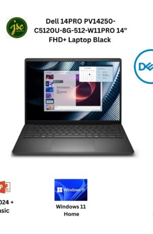 Dell 14PRO PV14250-C5120U-16G-512-W11PRO 14" FHD+ Laptop Black ( C5-120U, 16GB D5, 512GB SSD, Intel, W11P )