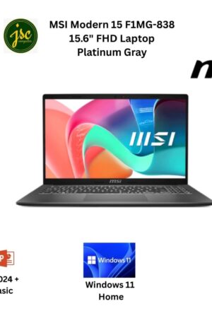 MSI Modern 15 F1MG-838 15.6" FHD Laptop Platinum Gray ( Core 5 120U, 16GB, 512GB SSD, Intel, W11, H&S )